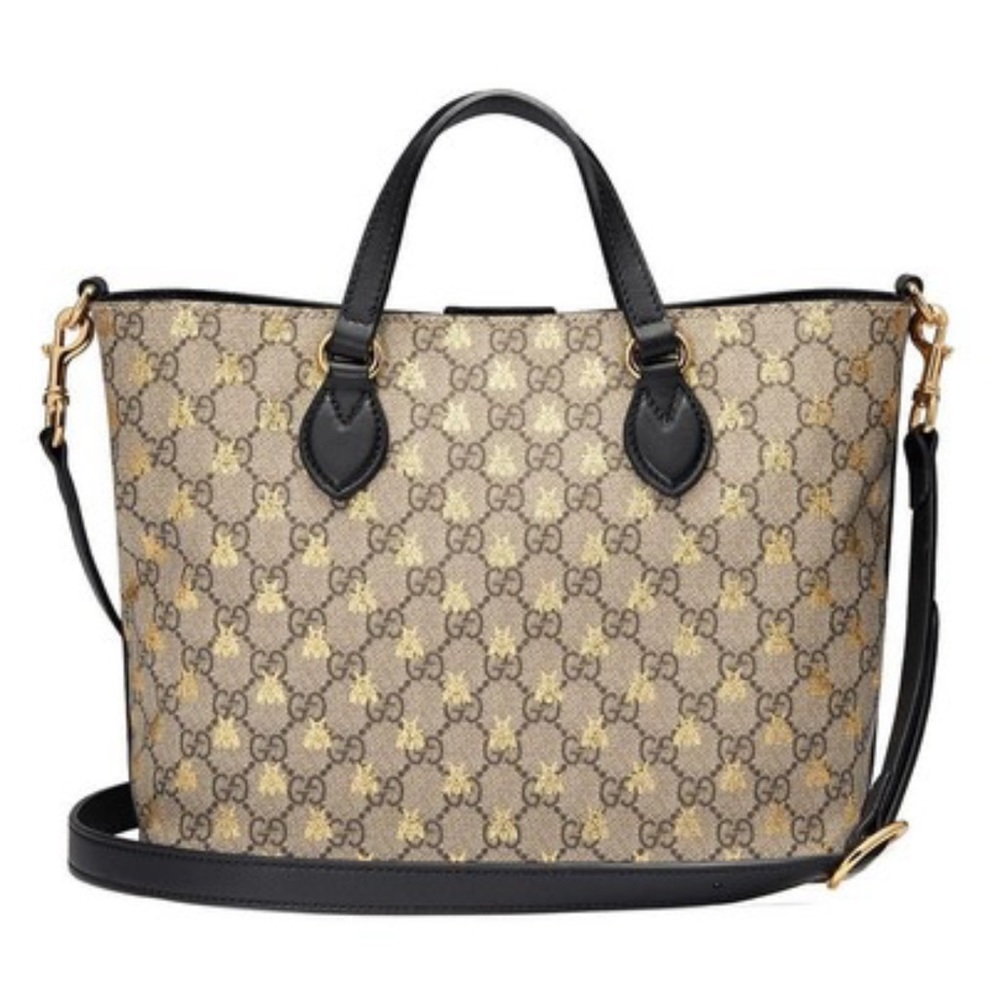 NWT! Gucci GG Supreme Bee Tote